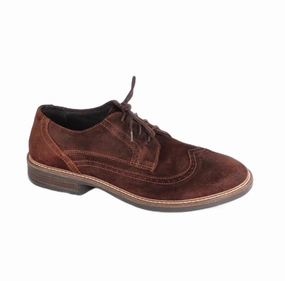 Classic Edge Urban Lifestyle Minimal Utility Men's Magnate Lace-Up Shoes In Seal Brown Suede