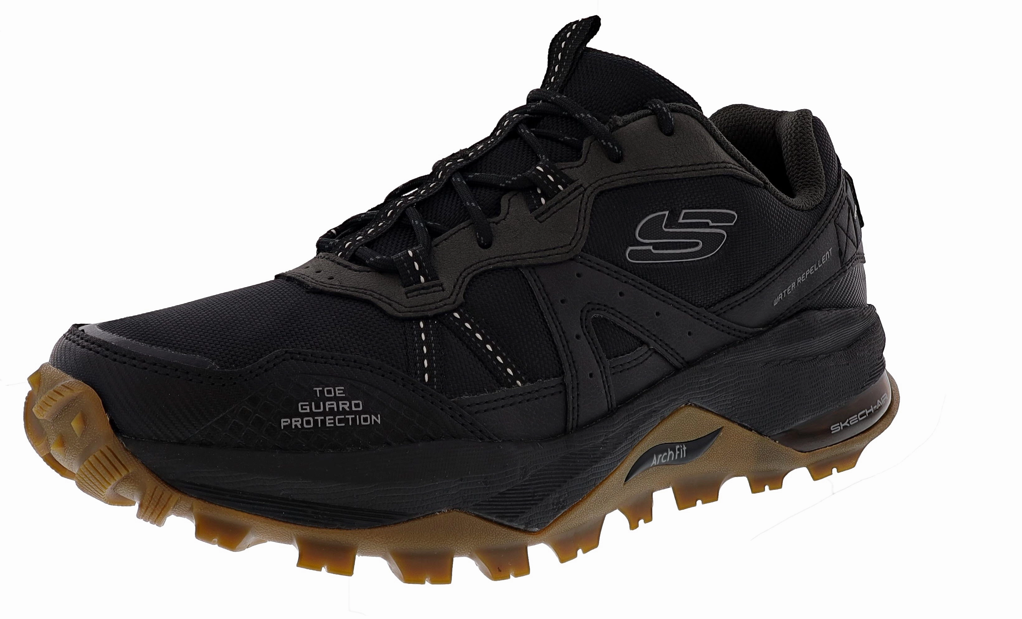 Skechers Men's Arch Fit Trail Air Water Repellent Trail Running Shoes Anatomical Heel Counter