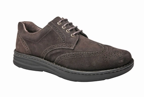 Men's Delaware Wingtip Oxford Shoes In Brown Polished Look Daily Commute