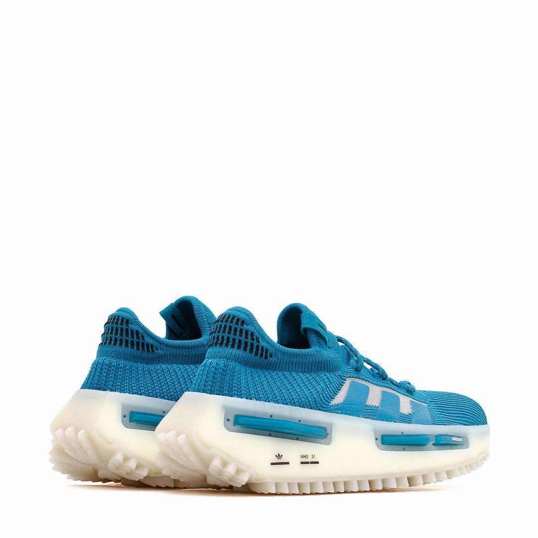 Adidas Originals Men NMD S1 Boost Turquoise HQ4437 leather upper durability running in the city