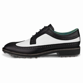Endurance Footwear ECCO Classic Hybrid - Kiltie Version Spikeless Golf Shoes Black/White - FW24 Men