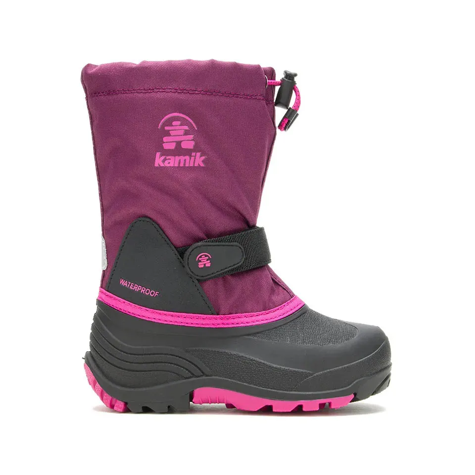 Kamik Grape Waterbug Boot Reflective accents Fleece Soft