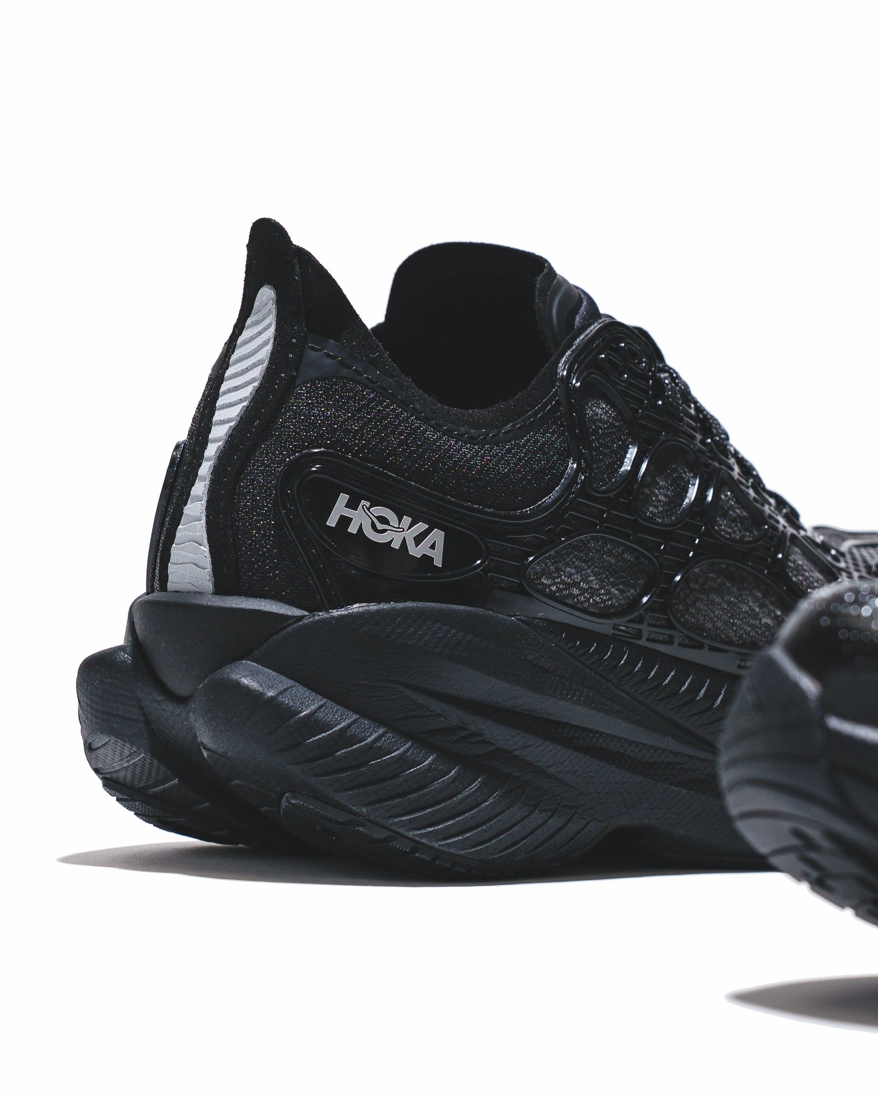 Reflective Safety Detailing Hoka One One Unisex Mach X Caged Black Midnight Blue 1168932-BMD