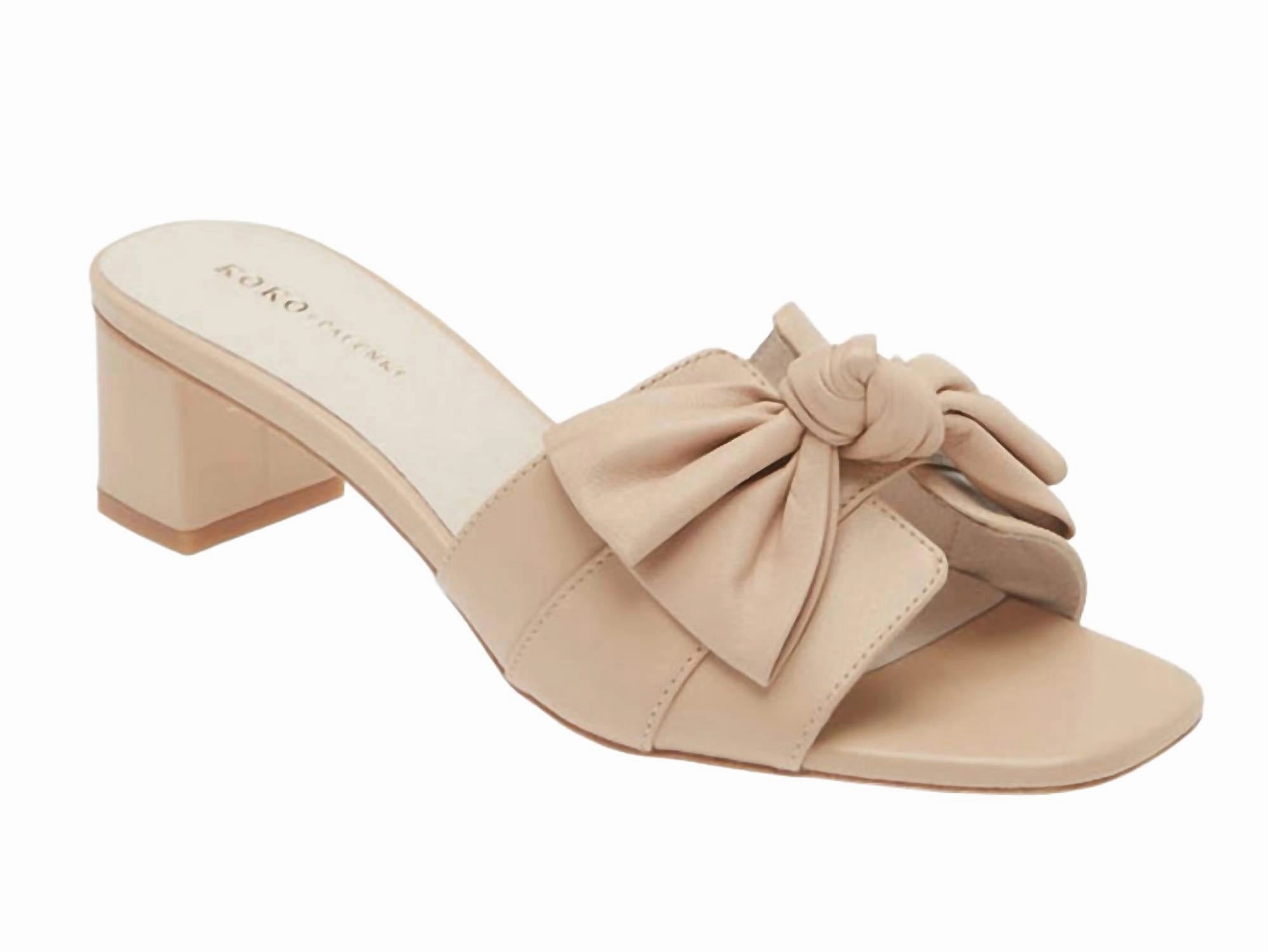 Women's Sidney Bow Heel In Nude Signature Pick