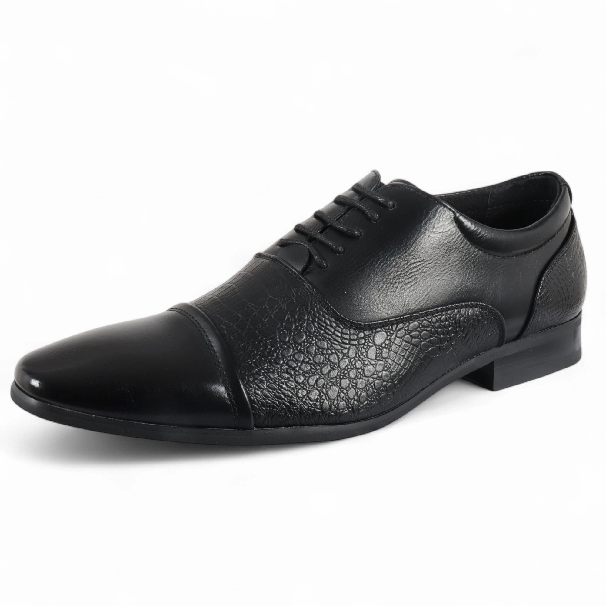 Comfort Oxfords Stylish Design Men's Black Classic Lace-Up Brogue Formal Shoes