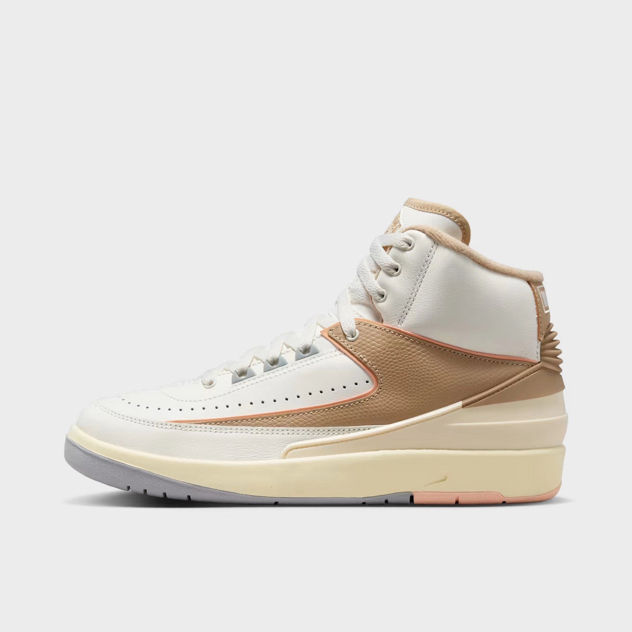 Jordan Women's 2 Retro Sail / Desert - Sunset Haze Pivot Point Design Grip Traction