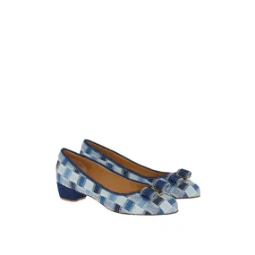 Ferragamo Wo Varina Women's Pumps Blue Quick Change Sleek Profile