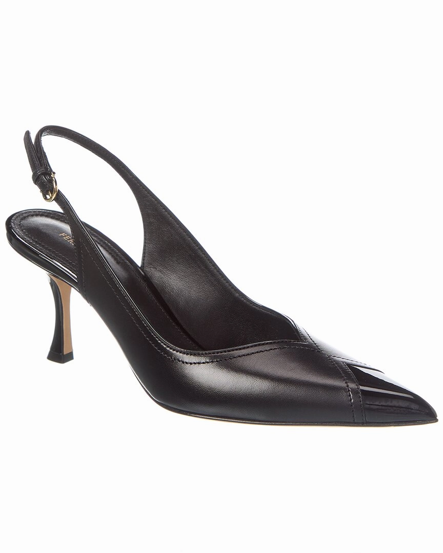 Versatile Glam Power Spark Ferragamo Egna Leather Slingback Pump