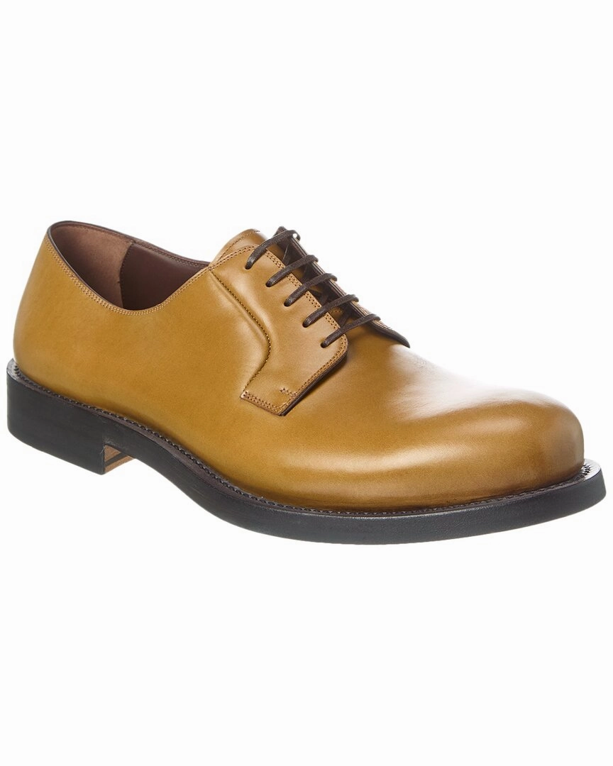 Ferragamo Marius Leather Oxford Glossy Layer Clean Looker