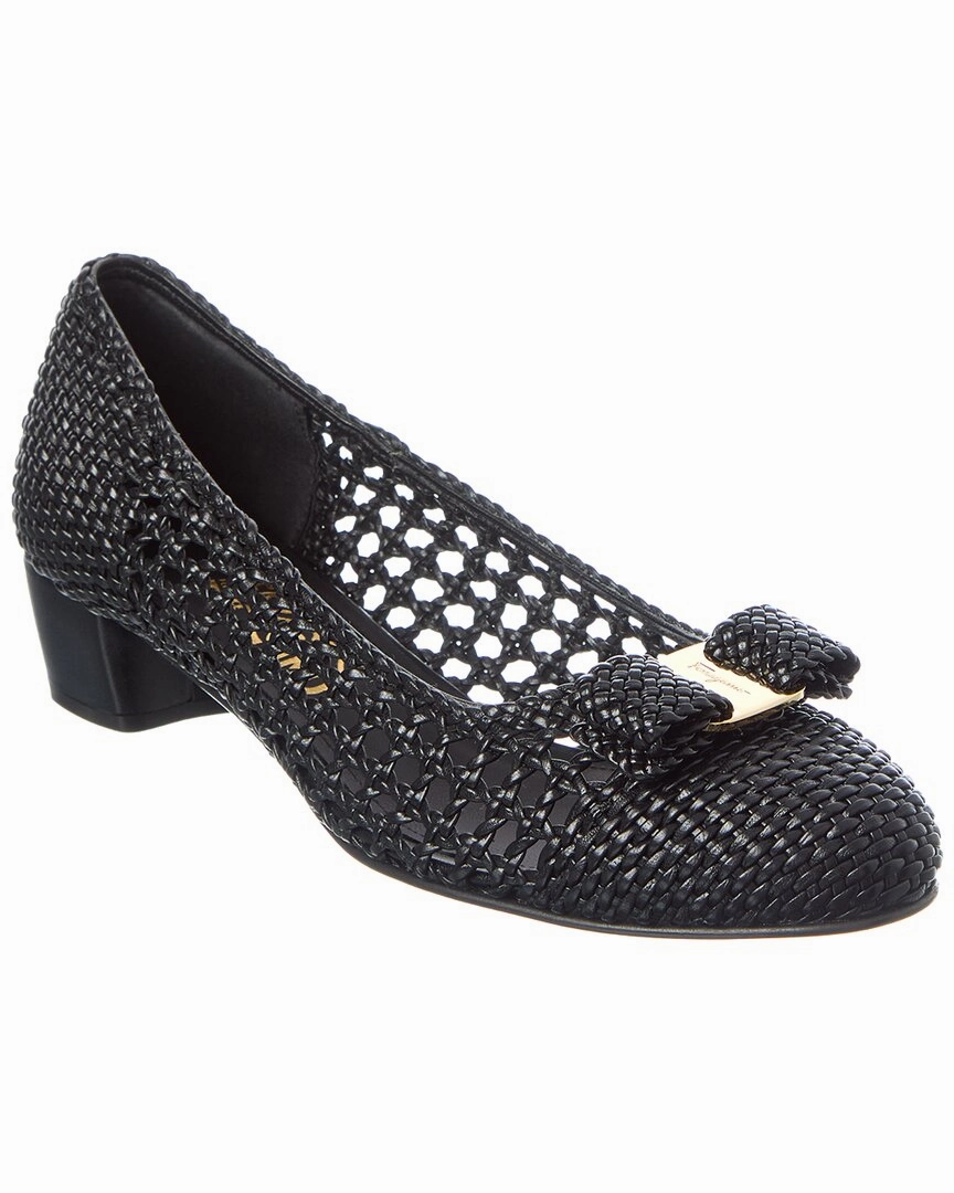 Stylish Booties Alluring Silhouette Ferragamo Vara Leather Pump