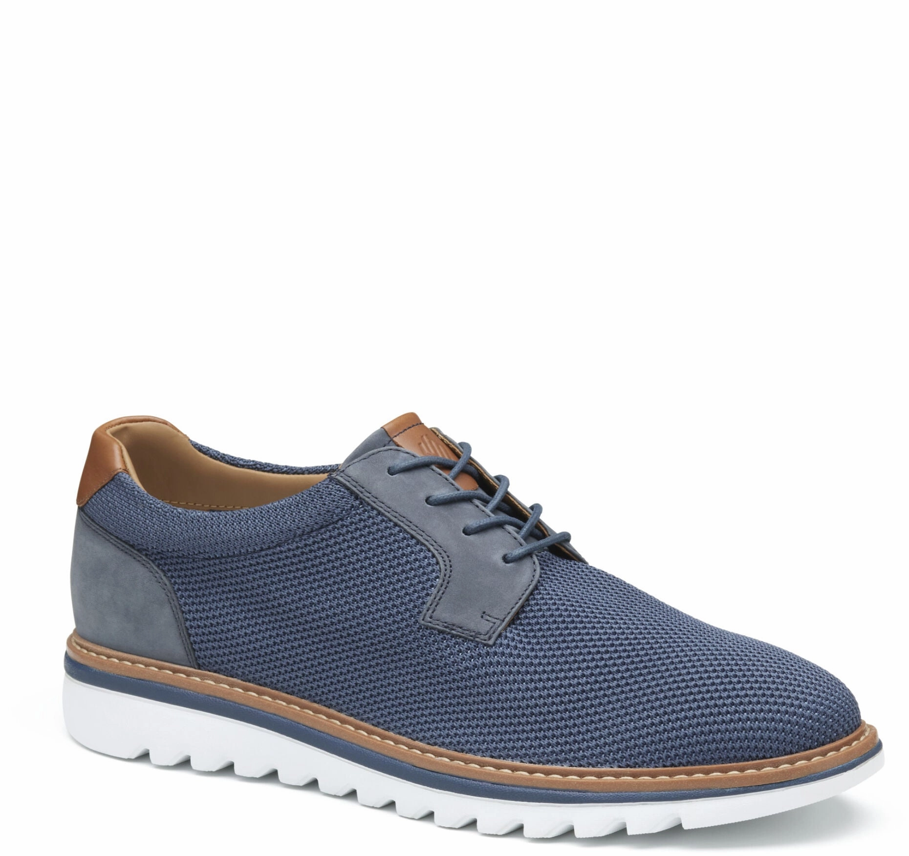 Stylish Office Lace-ups Easy Leather Wear Johnston & Murphy Men's Algood Knit Plain Toe Casual Lace-up Shoe
