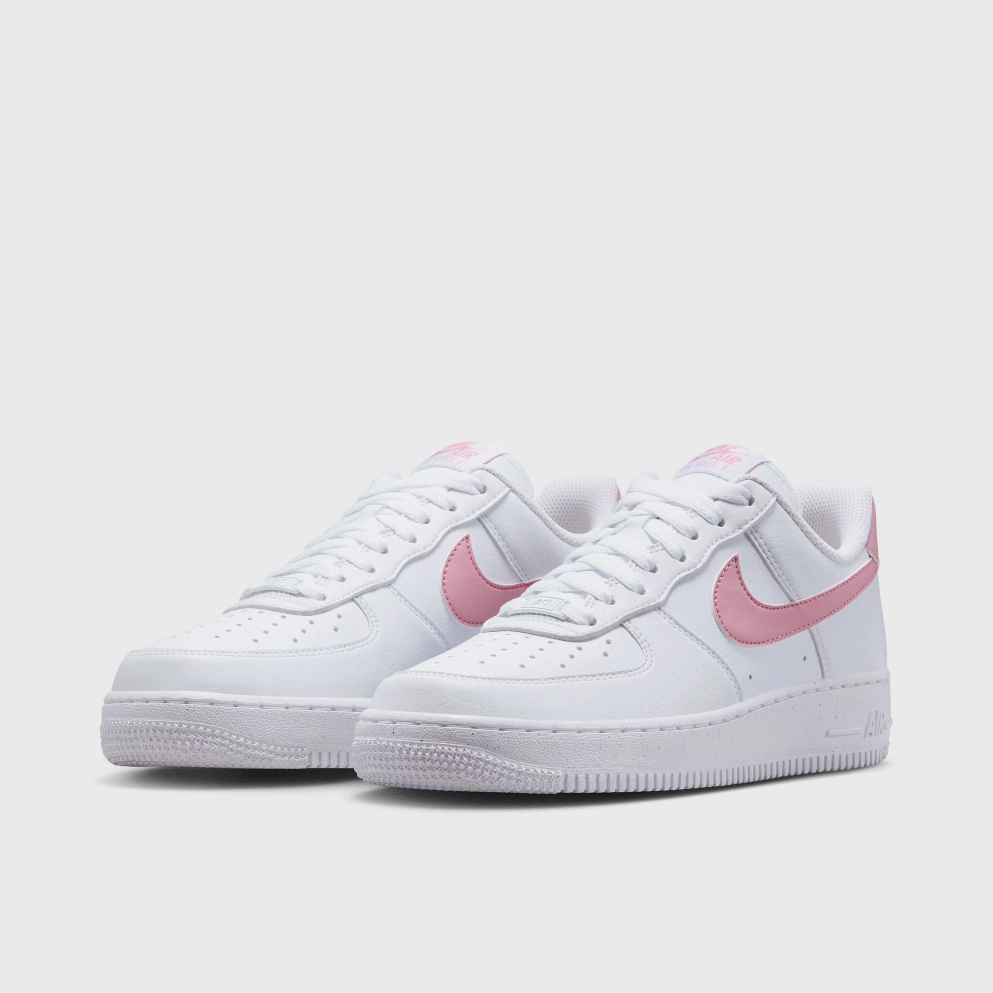 Nike Women's Air Force 1 '07 Next Nature White / Elemental Pink Non Slip Outsole Aerodynamic Silhouette