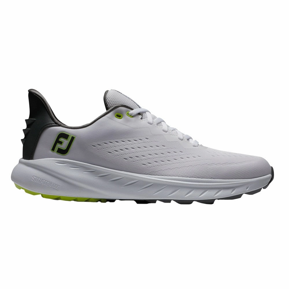 FootJoy Flex XP Spikeless Golf Shoes Previous Season Style White/Black/Lime - 23 Men Speed Reaction