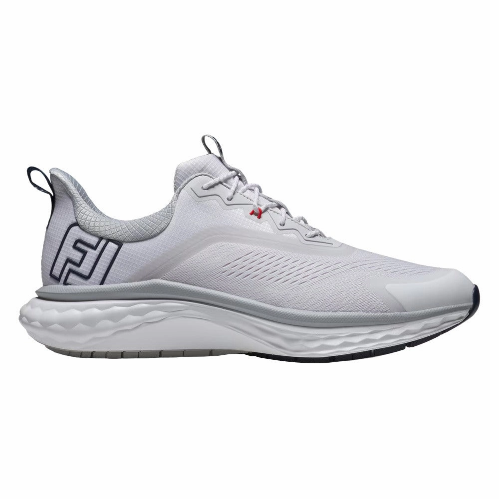 FootJoy Quantum Spikeless Golf Shoes White/White/Gray - 25 Men All weather Fast pace