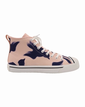 Burberry Birdskingly Sneaker in Pink Canvas Chic Fit Shoes
