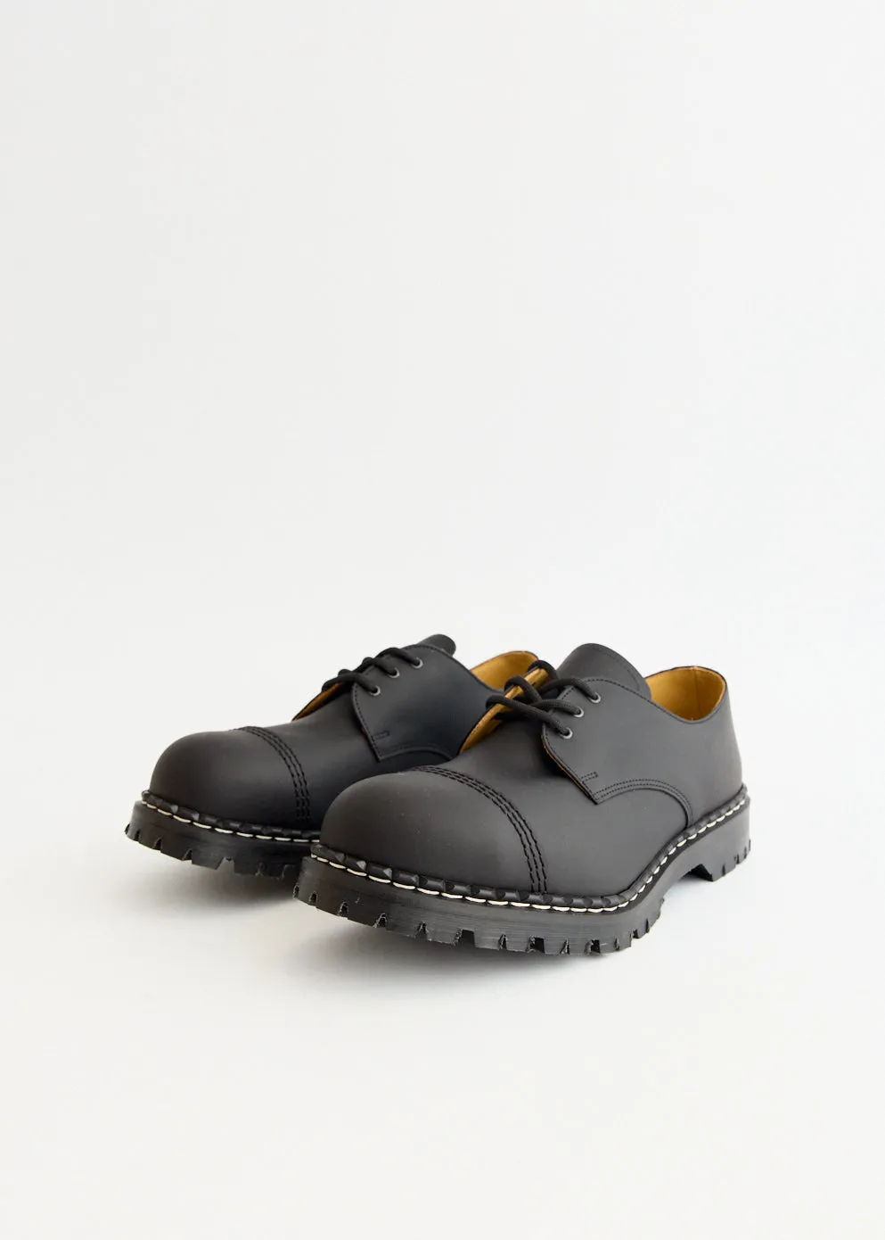 Greasy Steel Toe Capped Gibson Shoes Soft Step Refined Shape