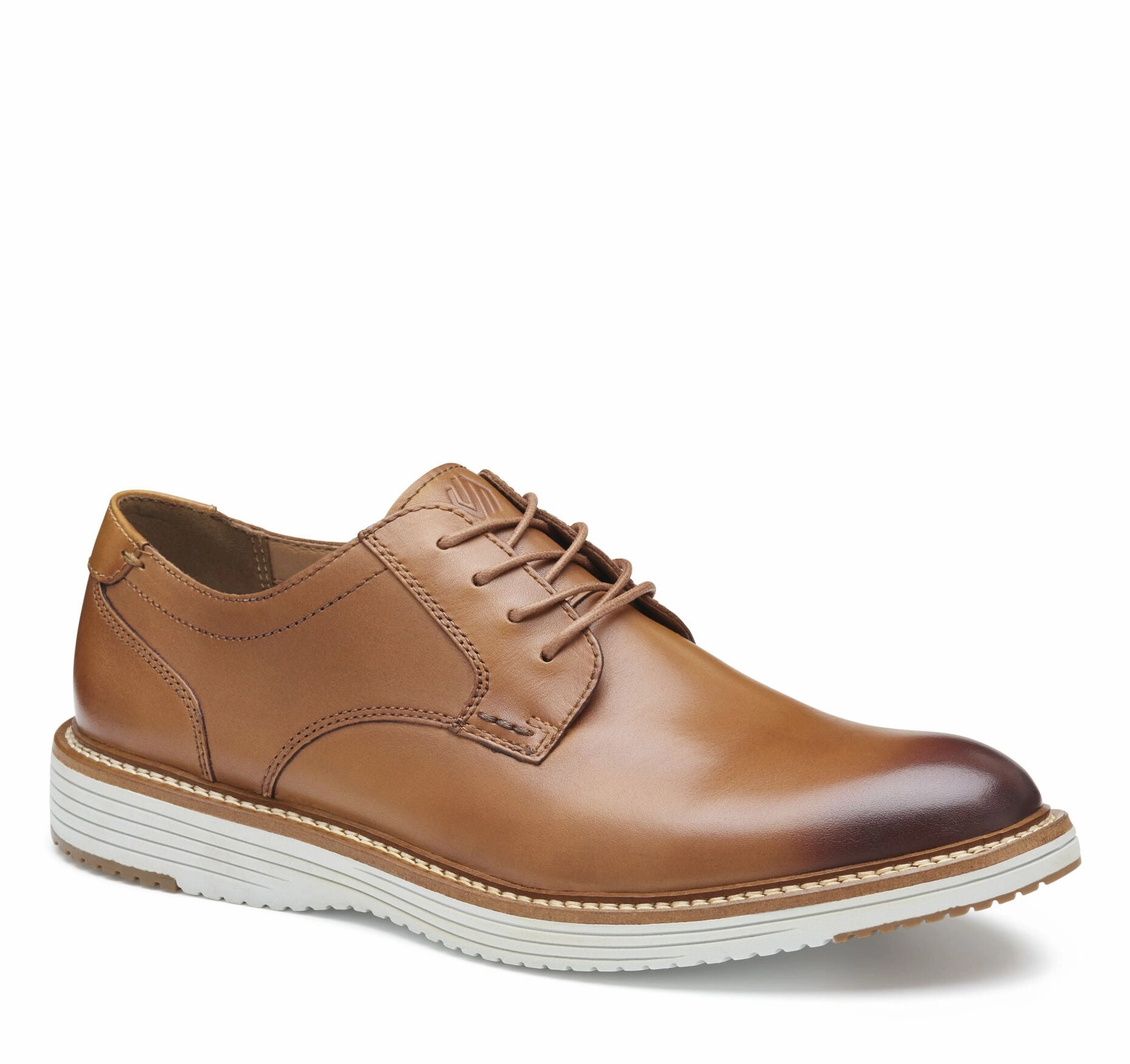 Johnston & Murphy Men's Hodges Leather Plain Toe Lace-up Shoe Retro Oxfords