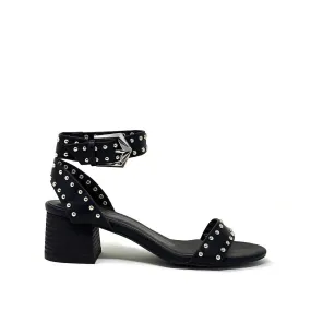 Hayes Heeled Sandal In Black Minimalist Design