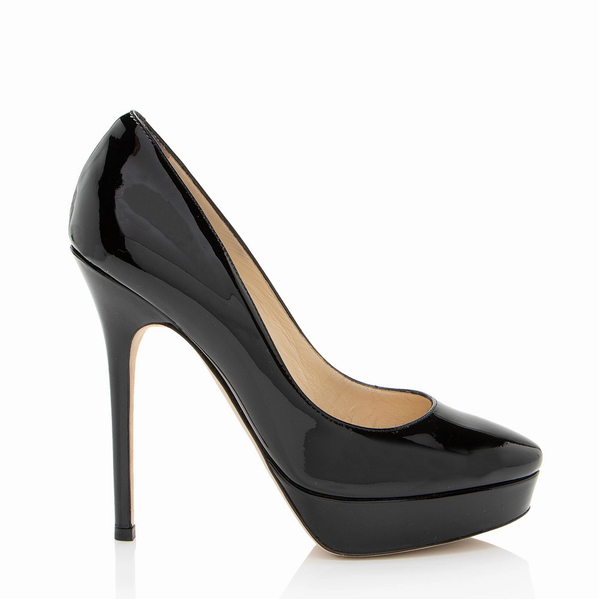Street Spark Sun Proof Jimmy Choo Patent Leather Cosmic Platform Pumps