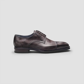 Smooth Form Comfort Seeker Smooth Form Team Meeting Men's Pesaro Fumo Captoe Oxford Shoes In Deep Grey