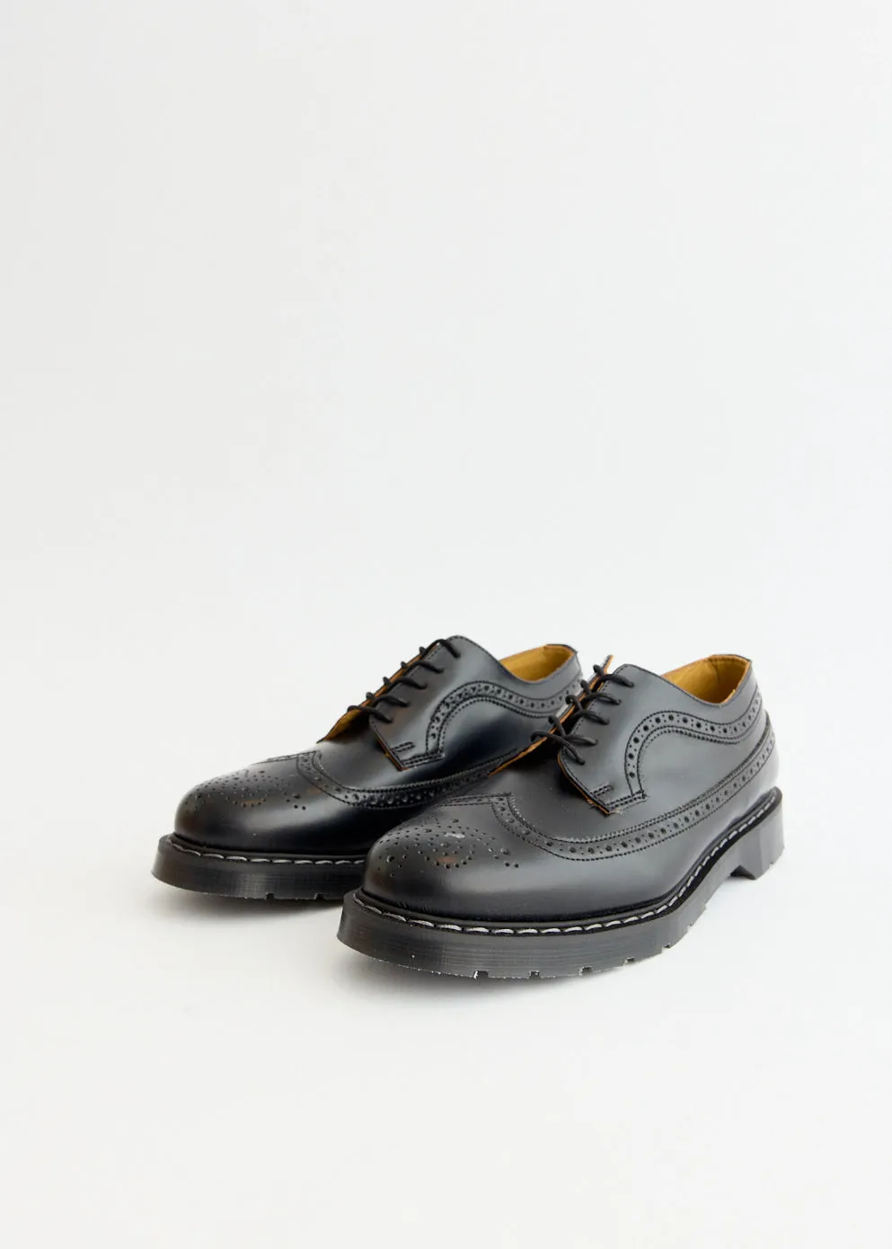 Stride Smooth Slip Resistant Sole Hi-Shine American Brogue Shoes