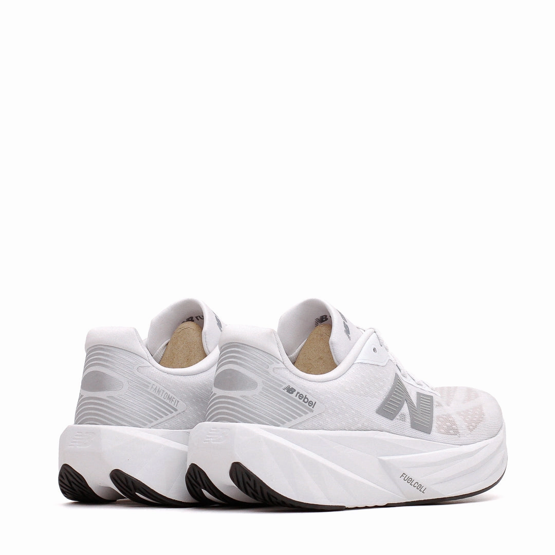 Running Performance New Balance Women FuelCell Rebel v5 White Silver WFCXLM5