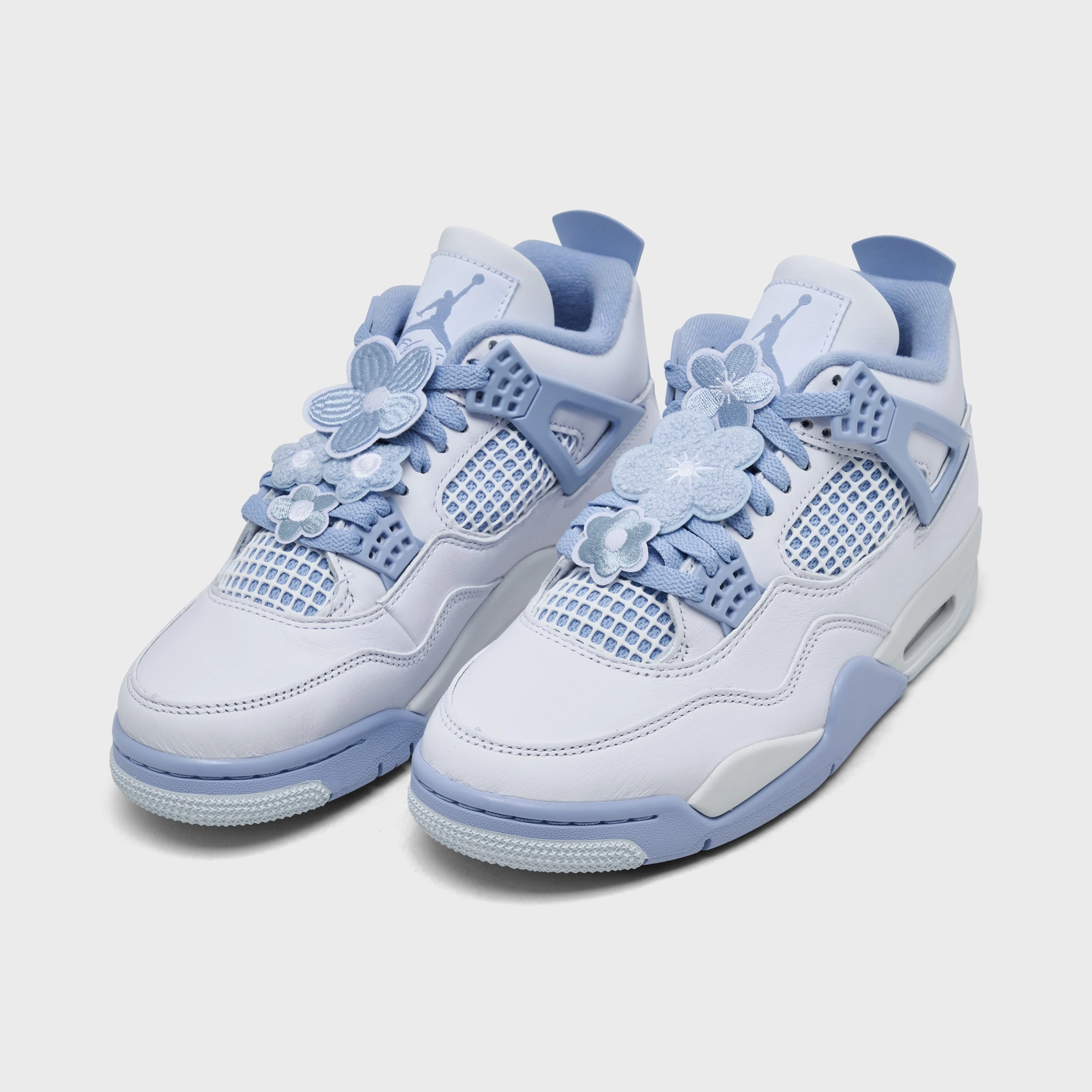 Jordan Women's 4 Retro White / Aluminum - Blue Tint Clutch Play