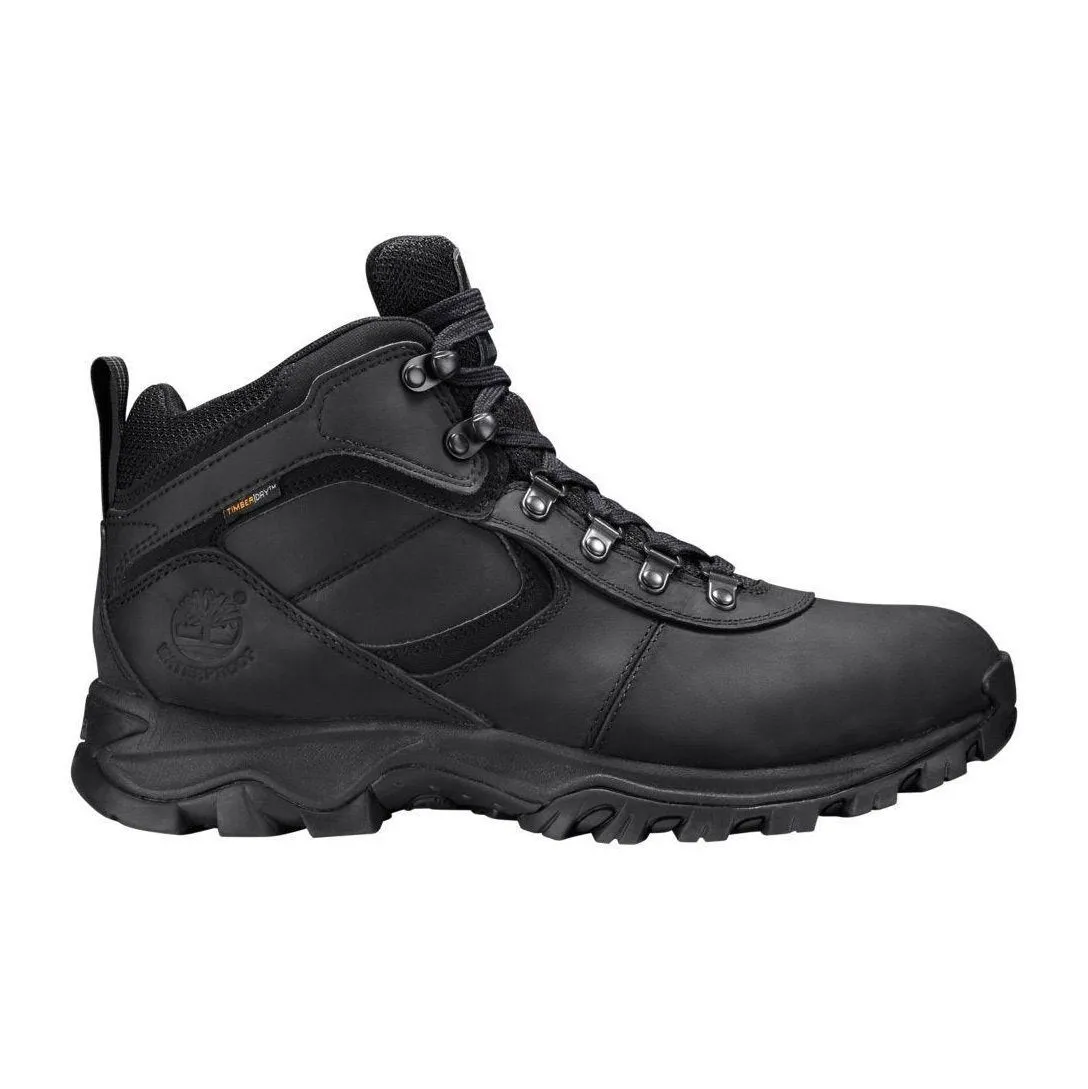 BreathableMesh Lace Up Style Timberland Men's Mt. Maddsen Mid Hiking Boots Black Waterproof