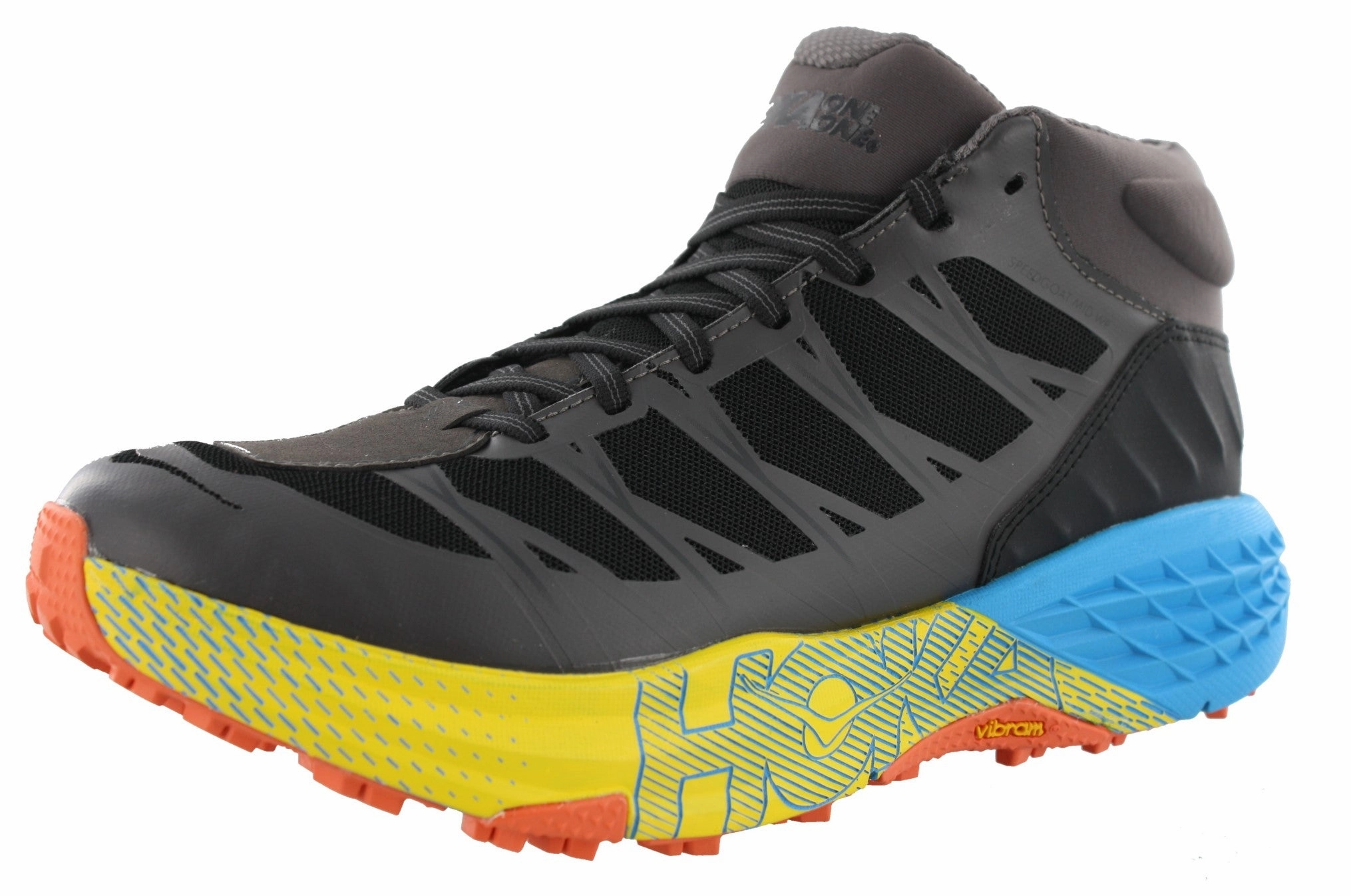 non - slip surface Torsional Reinforcement Hoka Men's Speedgoat Mid Waterproof Trail Running Shoes