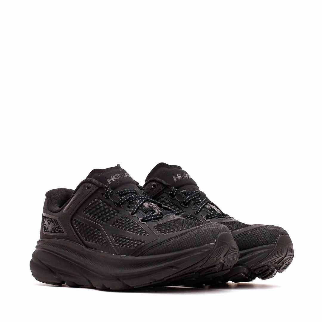 Hoka One One Men Clifton 9 Carbon Black 1155370-BBNB Seamless Knit Fabrication