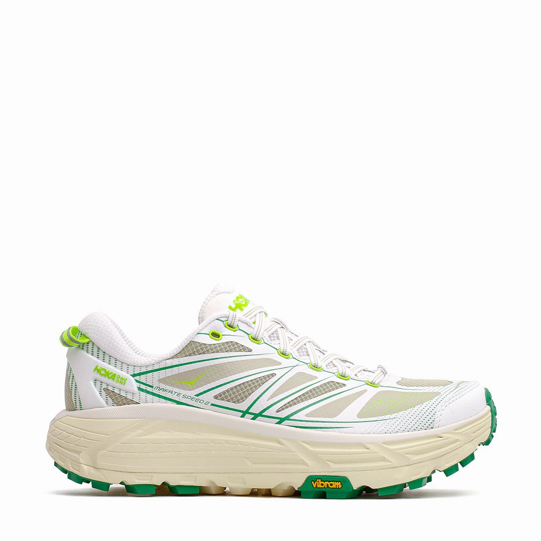 fitness equipment Arch Stabilizing Technology Hoka One One Unisex Mafate Speed 2 White Fresh Cut Grass 1126851-WTFR