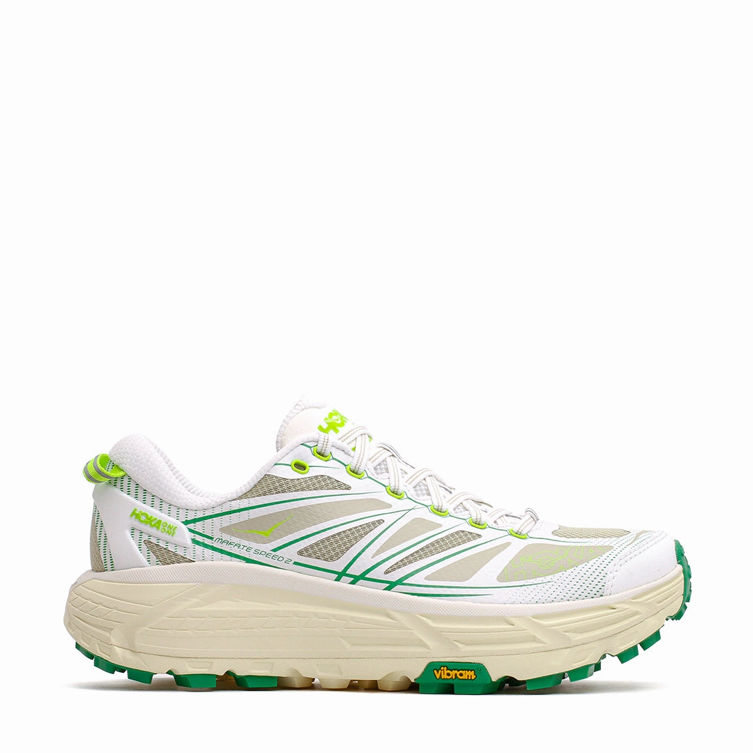 Hoka One One Unisex Mafate Speed 2 White Fresh Cut Grass 1126851-WTFR Walker Arch Support System