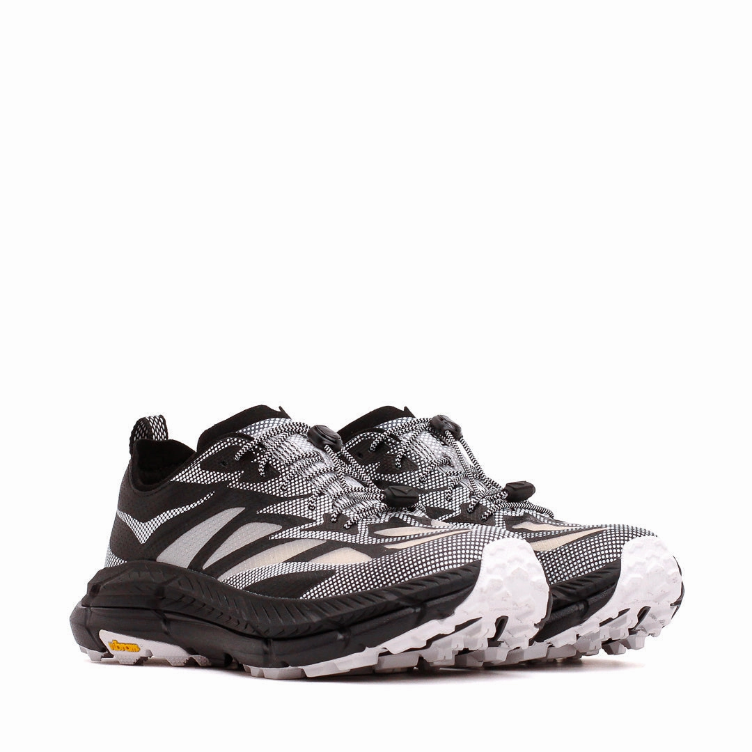 Toe - Protection All Terrain Durability Hoka One One Unisex Mafate Speed 4 Lite TS Black White 1168971-BWHT