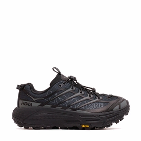 track running footwear Hoka One One Unisex Mafate Three2 Wordmark Black Outer Orbit 1175490-BCKT