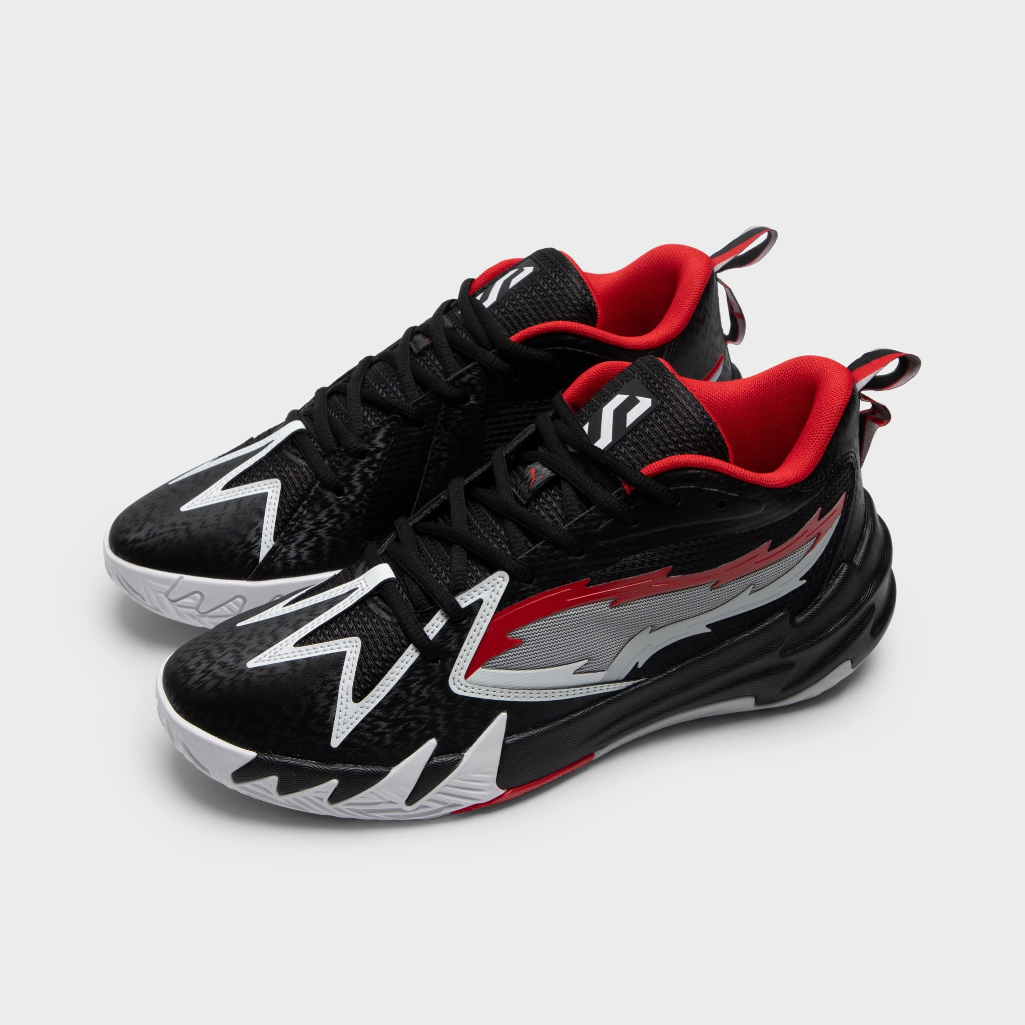 High Top Style Aerodynamic Design PUMA Scoot Zeros Black / White - Red