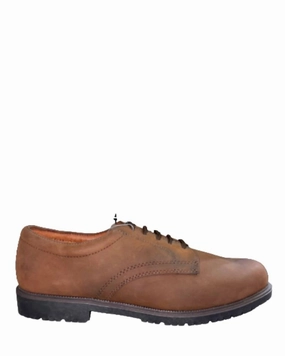 Men's Portland Derby Shoes In Brown Lightweight Build Sharp Dresser