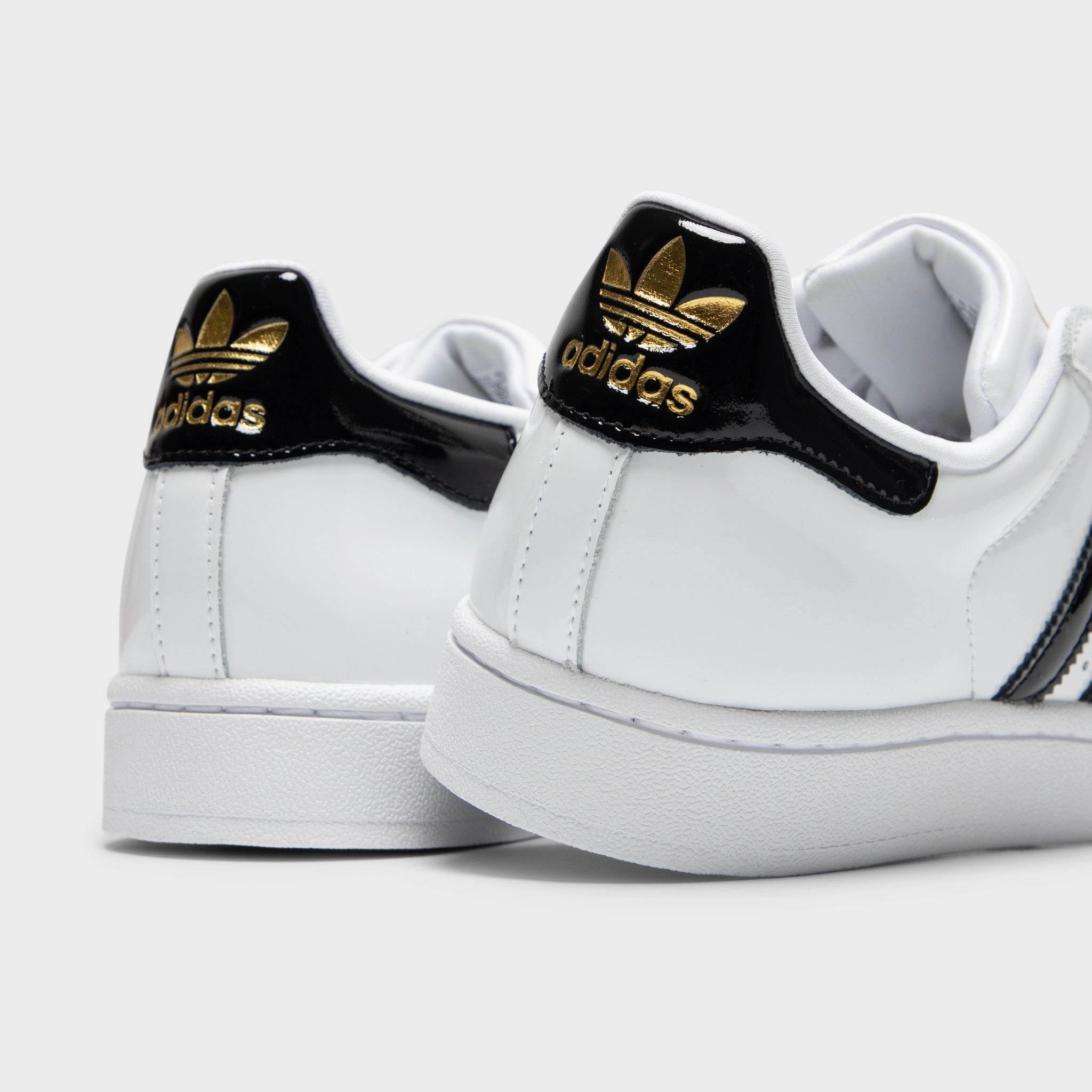 Perforated Upper Panels adidas Women's Superstar II White / Core Black - Gold Metallic