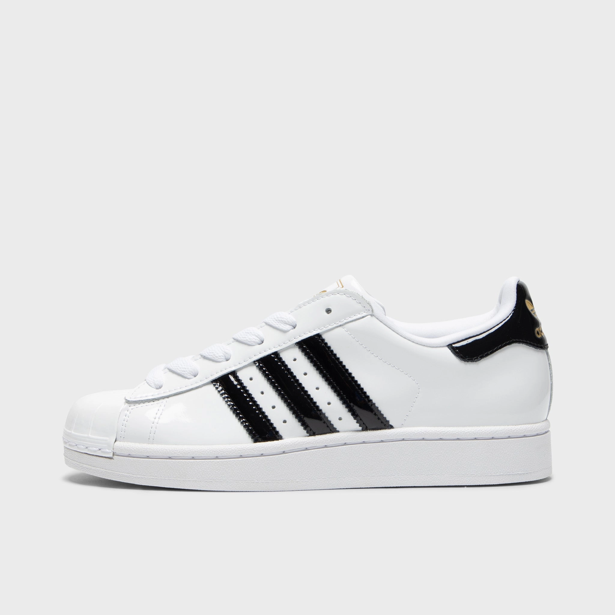 adidas Women's Superstar II White / Core Black - Gold Metallic Asymmetric Collar Padding