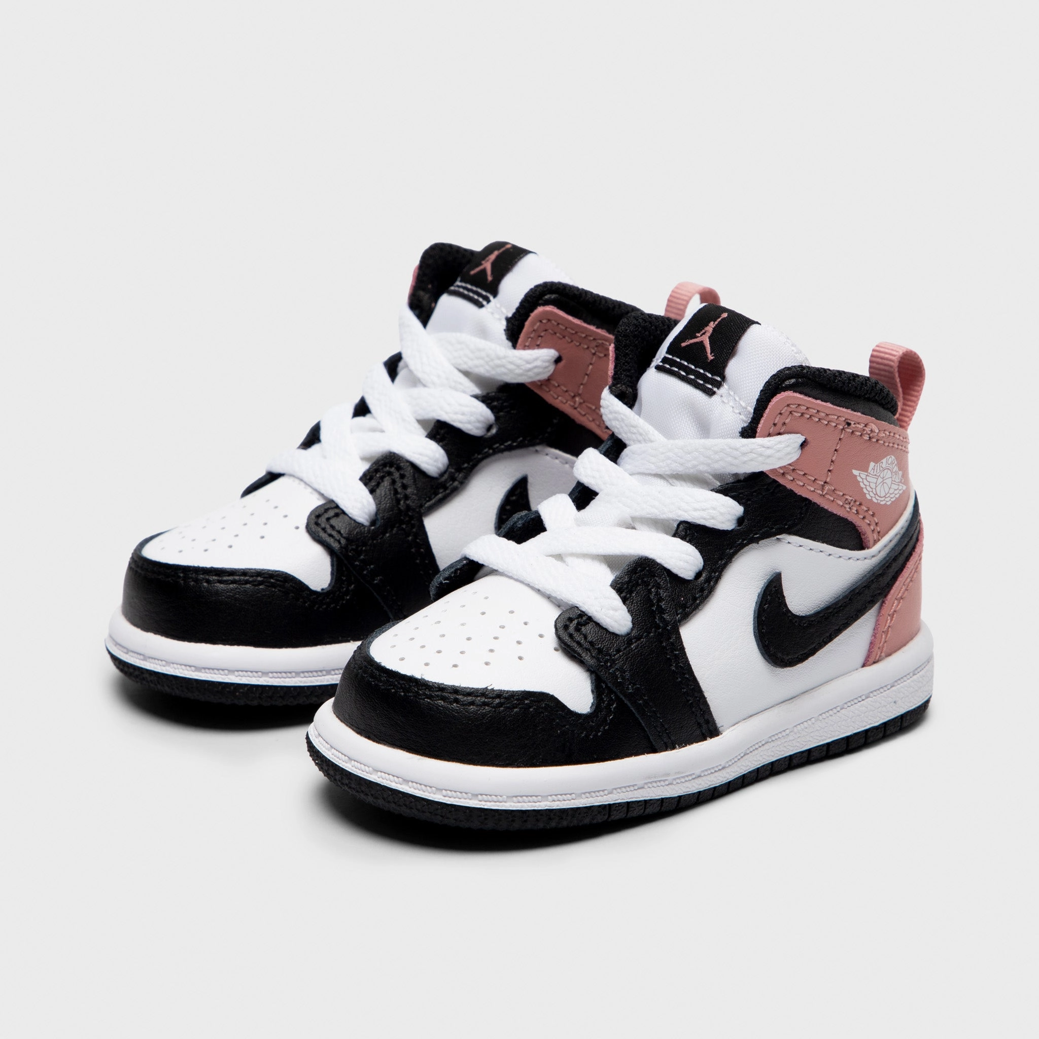 Comfort Motion Jordan 1 Mid TD White / Black - Rust Pink