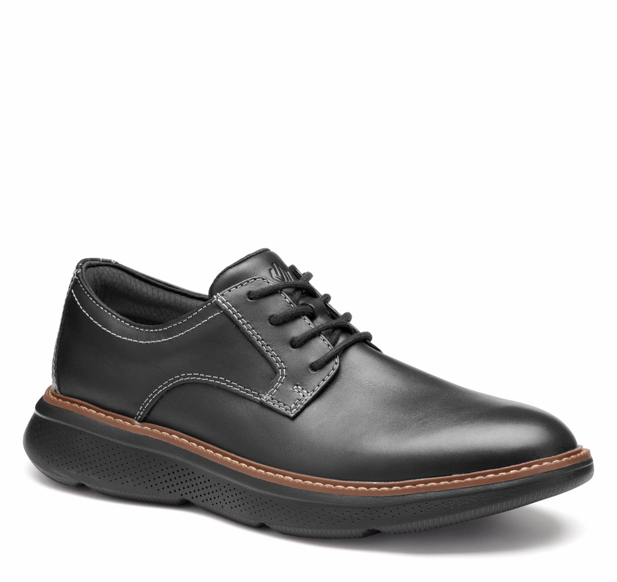 Johnston & Murphy Men's Colson Plain Toe Lace-Up Dress Casual Shoe Comfortable Heel
