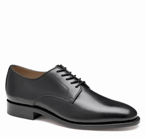 Johnston & Murphy Men's Kensington Plain Toe Lace Up Oxford Shoe Simple Step Style Glossy Layer Busy Commuter