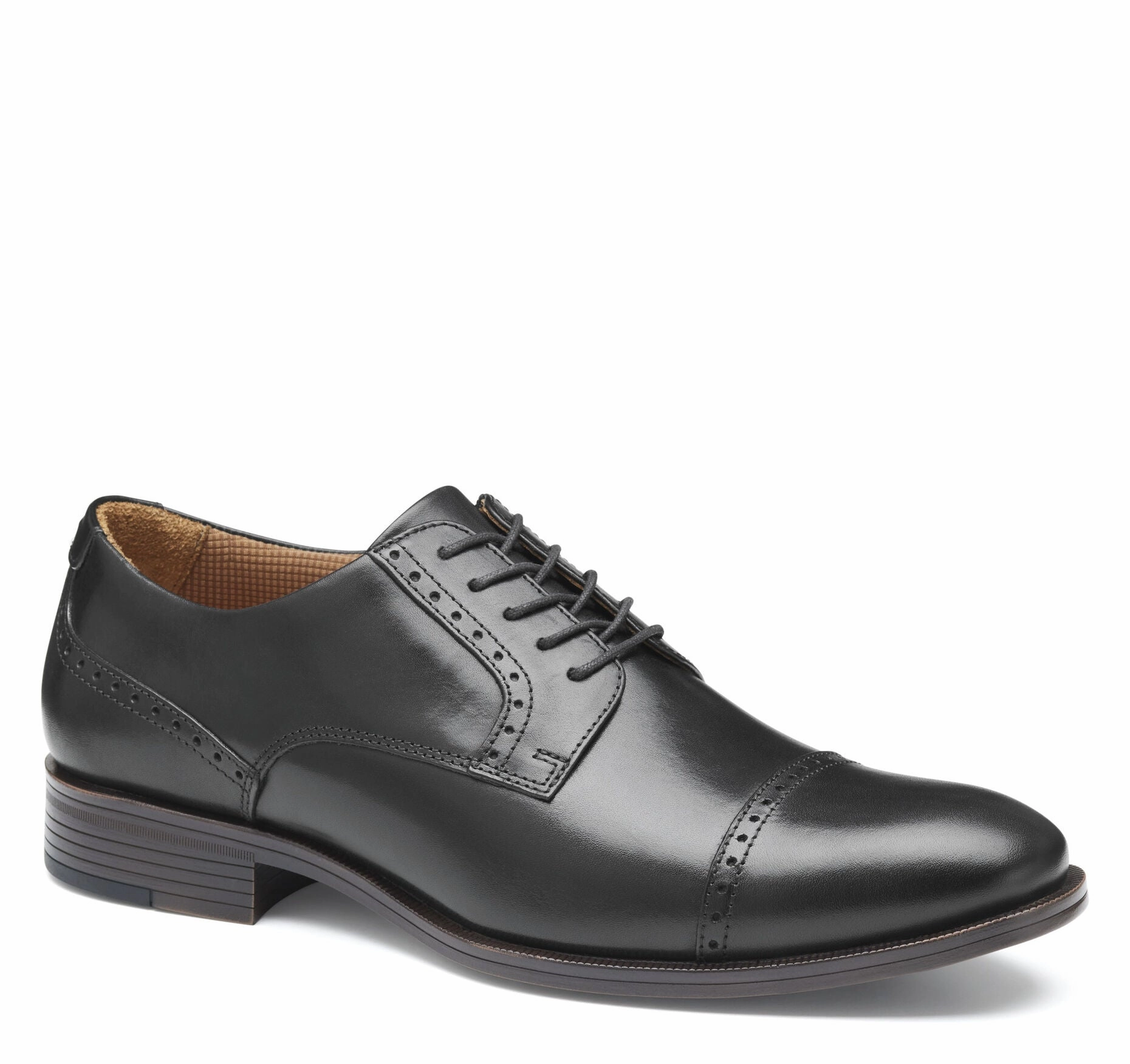 Timeless Leather Shoes Neutral palette Johnston & Murphy Men's Reeve Cap Toe Dress Casual Lace-Up Shoe