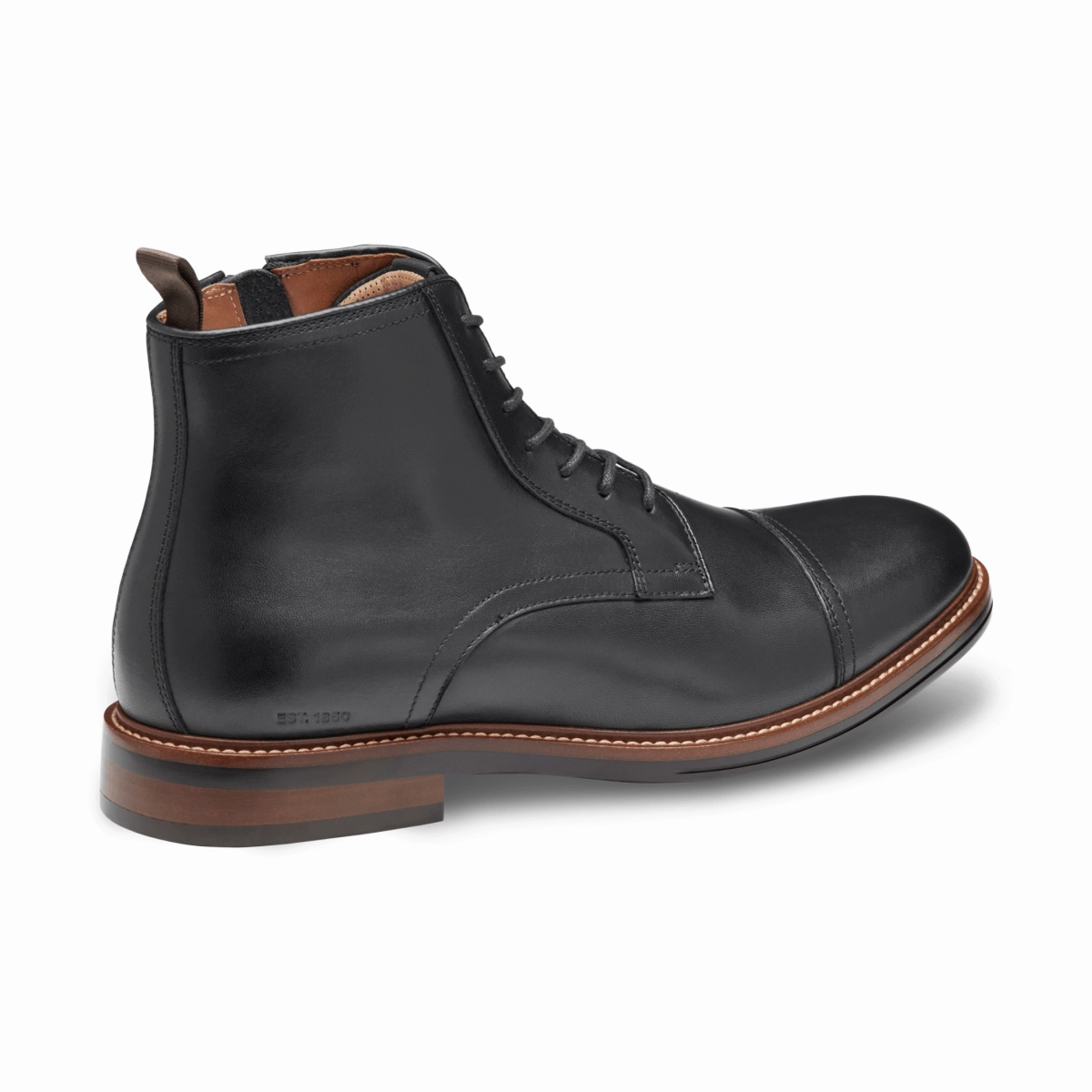 Every Condition Soft Step Johnston & Murphy Men's XC  Durham Cap Toe Black Full Grain Leather Waterproof