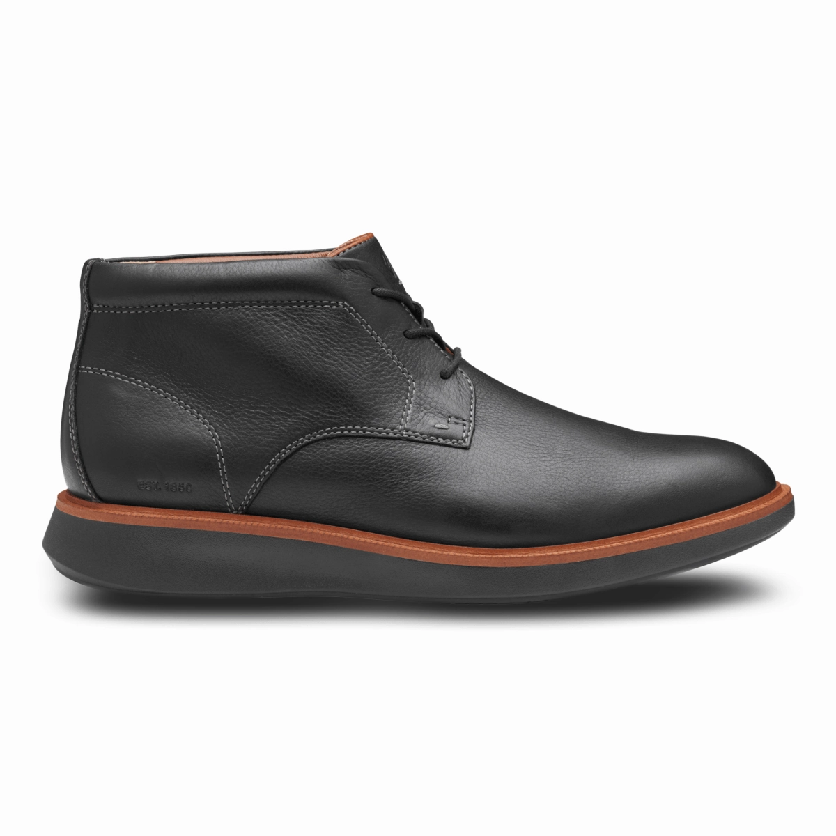 Leather Lining Johnston & Murphy Men's XC  Parker Chukka Black Full Grain Leather Waterproof