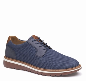 Johnston & Murphy Mens Braydon Knit Plain Toe Dress Casual Shoe Effortless Walk Chic Leather Fit