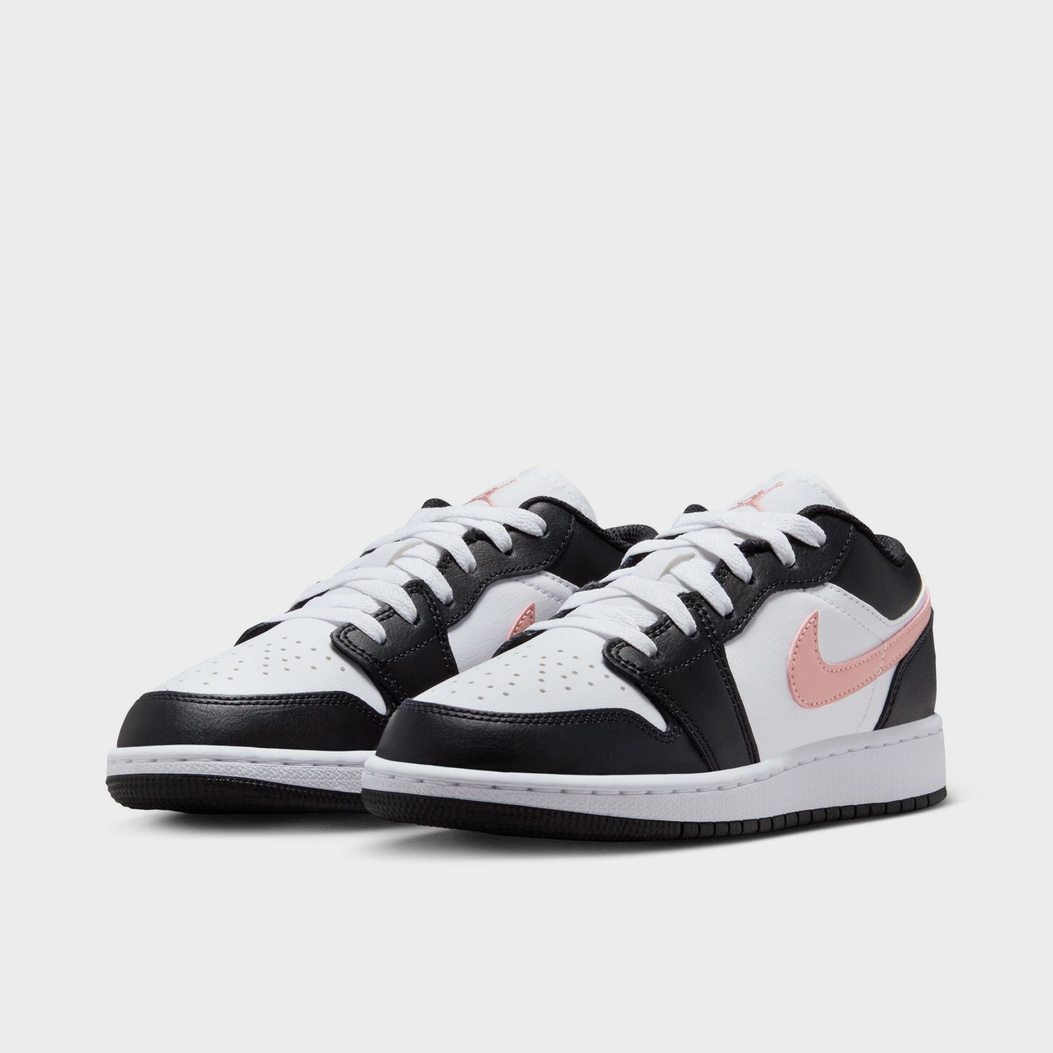 Ultra Light Construction Jordan 1 Low GS White / Rust Pink - Black