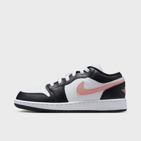 Jordan 1 Low GS White / Rust Pink - Black Comfortable Stride