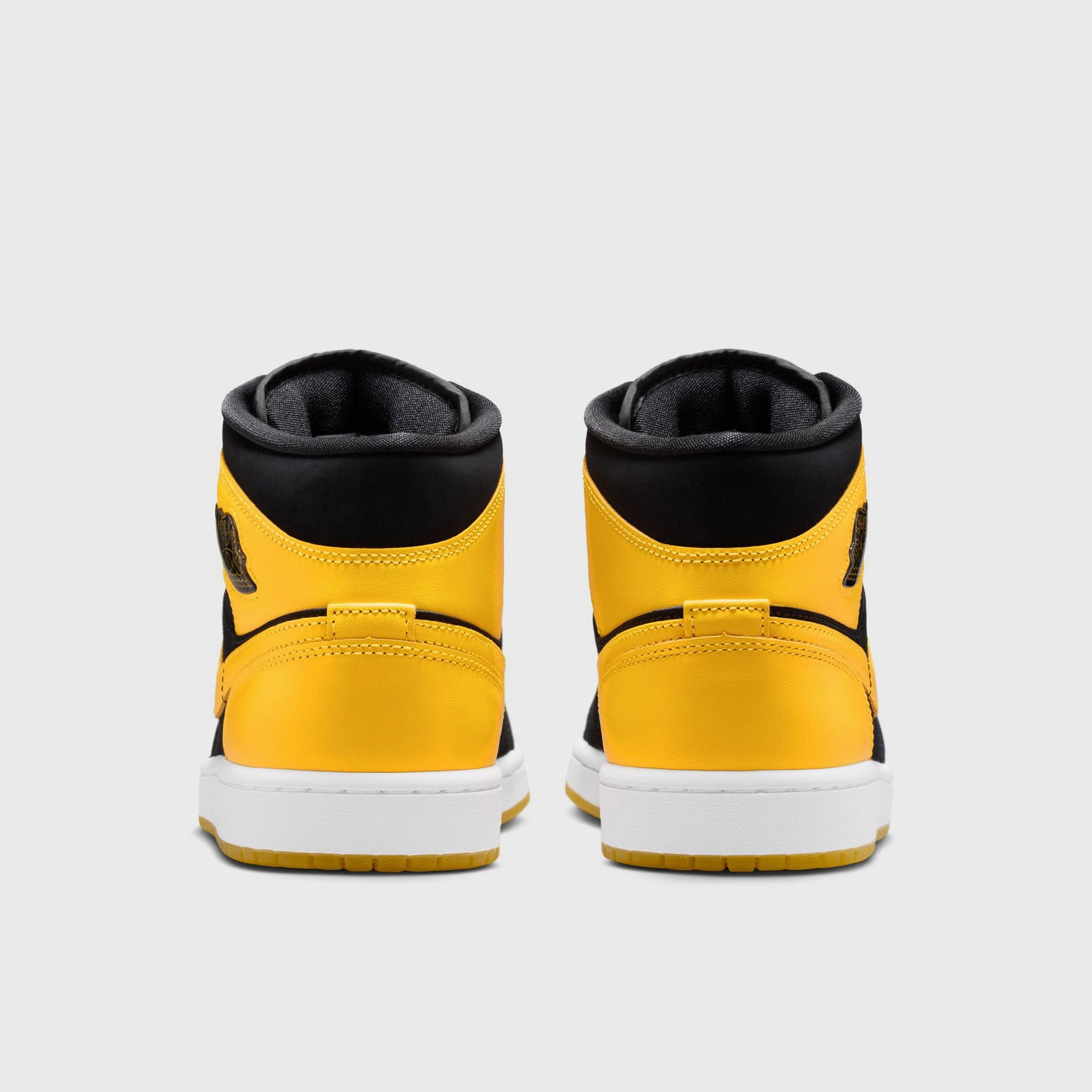 Extended Width Options Jordan 1 Mid Black / Varsity Maize - White