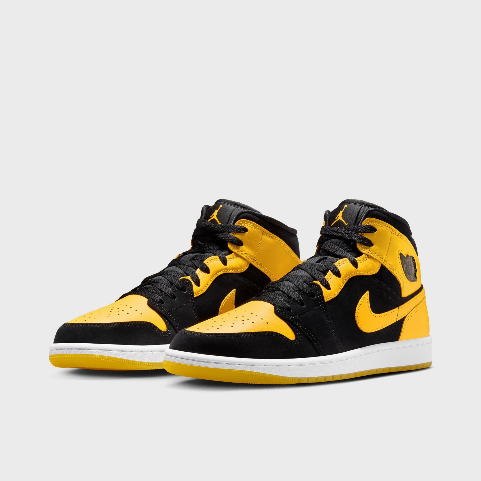 Knit Ankle Support Jordan 1 Mid Black / Varsity Maize - White