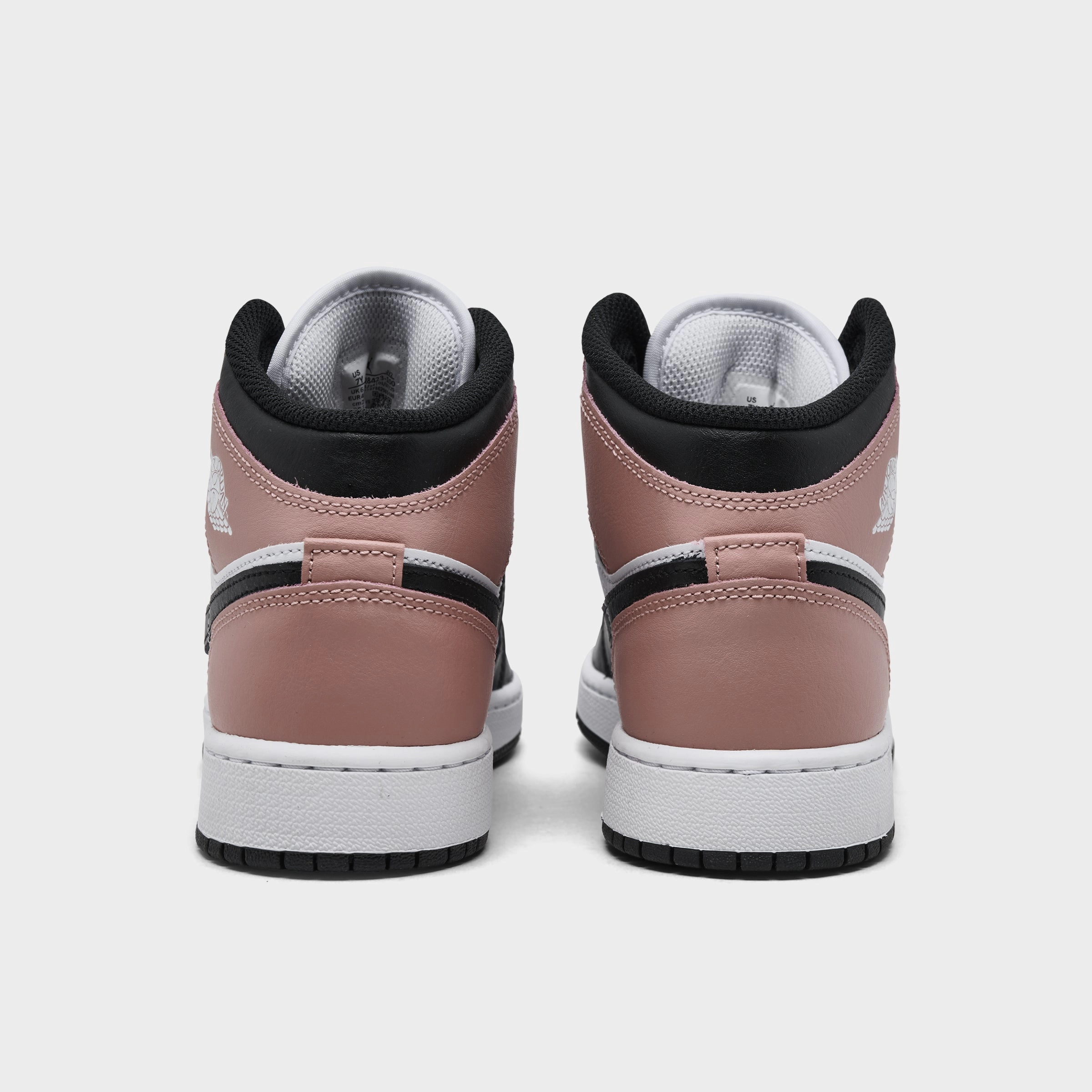 Reliable Footwear Jordan 1 Mid GS White / Black - Rust Pink